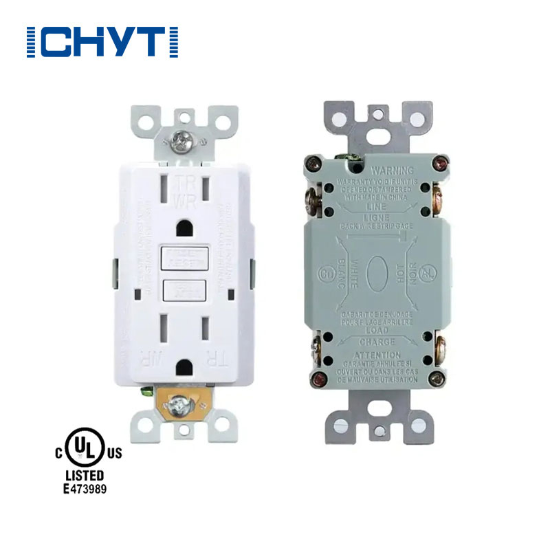 Čierny Gfci Ground Fault Outlet